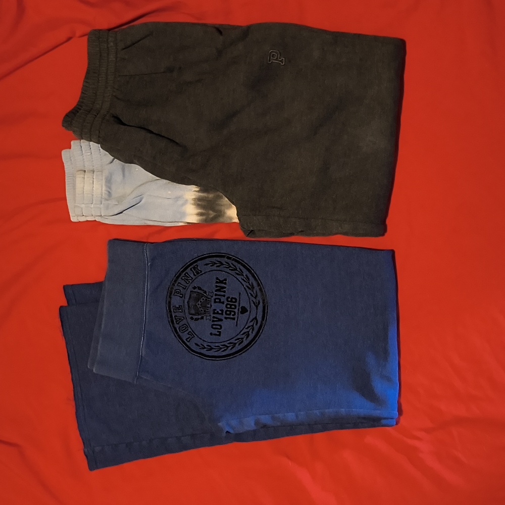 2pc Black Joggers and Blue Tie-Dye Sweatpants